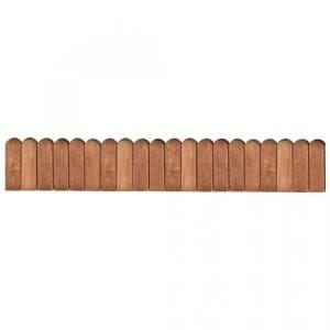 Rolă de bordură, maro, 120 cm, lemn de pin tratat