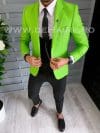 Sacou barbati verde slim fit B1523 E66-5