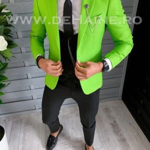 Sacou barbati verde slim fit B1523 E66-5