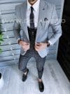 Sacou barbati gri slim fit B1671 68-2 E