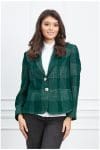 Sacou Lorena verde cu carouri