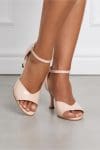 Sandale Alexa bej cu toc mic