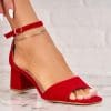 Sandale dama cu Toc Rosii din Piele Ecologica Intoarsa Kai2 X9599