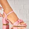 Sandale dama cu Toc Roz din Piele Ecologica Hunter X9765