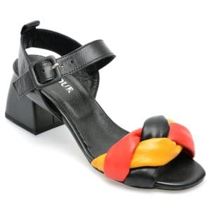 Sandale LABOUR negre, 30032, din piele naturala