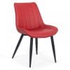 Scaun dining piele ecologica BUC 203 rosu