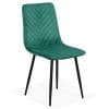 Scaun living din catifea cu picioare negre BUC 208 verde