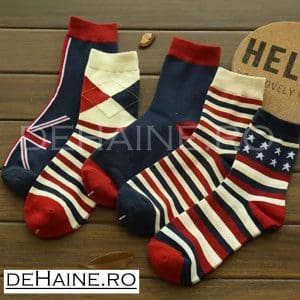 Set 5 sosete cu imprimeu A8841