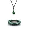 Set Bratara All Green+Colier Green Agate cu pietre semipretioase DRGSB031 – DarGEN