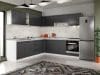 Set Mobila Bucatarie Colt Mina Grafit 240*240 Gri Antracit – C87