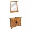Set mobilier baie din lemn masiv de pin reciclat