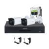 Sistem supraveghere exterior complet Dahua WizSense DH-C2EXT80-5MP-M, 2 camere, 5 MP, IR 80 m, POS, IoT