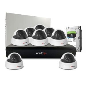 Sistem supraveghere interior middle Acvil Pro ACV-M8INT20-2MP, 8 camere, 2 MP, IR 20 m, 3.6 mm, audio prin coaxial