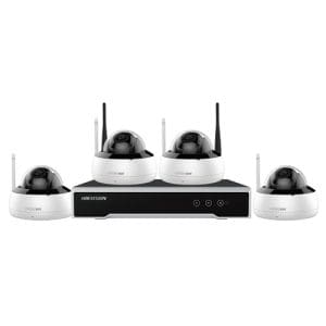 Sistem supraveghere interior IP WiFi Hikvision NK44W1H-1T(WD), 4 camere IP, 4 MP, IR 30 m, 3.6 mm