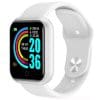 Ceas smartwatch L18, Bluetooth, Pedometru, Monitorizare Somn si Activitati, Notificari, White