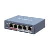 Switch cu 5 porturi Hikvision DS-3E1105P-EI, 1 Gbps, 0.744 Mpps, 2000 MAC, PoE, cu management