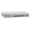 Switch cu 10 porturi Allied Telesis AT-GS950/10PS-50, 20 Gbps, 14.88 Mpps, 8.000 MAC, 2 porturi SFP, cu management