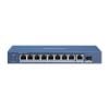 Switch cu 8 porturi Gigabit Hikvision DS-3E0510P-E/M, 1 port SFP, 20 Gbps, 14.88 Mpps, 4.000 MAC, PoE, fara management