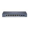 Switch cu 8 porturi Hikvision DS-3E1510P-SI, 20 Gbps, 14.88 Mpps, 8.000 MAC, PoE, cu management