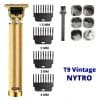 Aparat de tuns NYTRO T9 Vintage, Fara Fir, Masina Tuns Par si Barba, 5W, Reincarcabil prin USB, Gold
