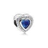 Talisman din argint S925 Sparkling Blue Heart DRGT0004