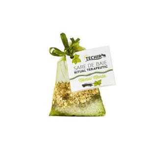 Sare de Baie Terapeutică cu Mentă și Nămol, 63g | Techir