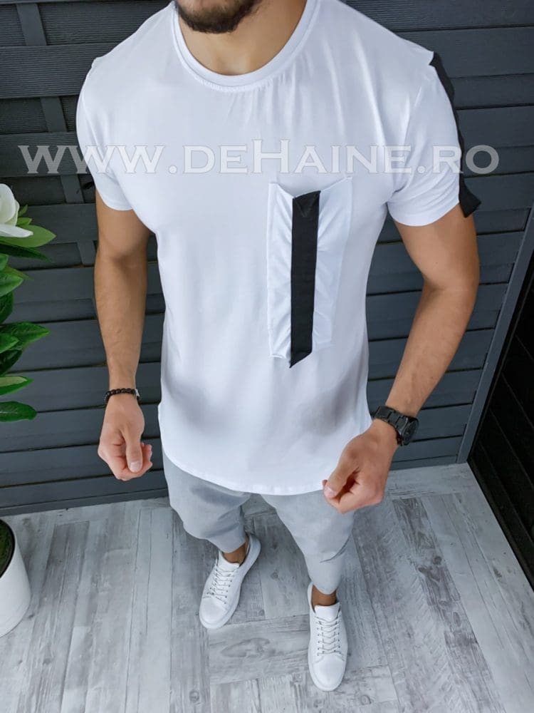 tricou-barbati-premium-zara-online-B1134-alb