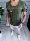Tricou barbati kaki slim fit Vagabond B1960 P0-1.2