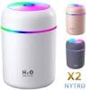 Umidificator aer portabil X2, 300ml, Ultra-Silentios, Ceata intermitenta, Iluminare RGB