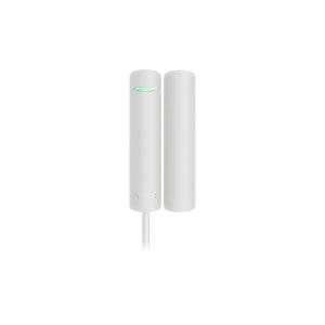 Contact magnetic Ajax DoorProtect Fibra WH, aparent, 1 intrare NC, reed, alb