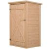 Magazie Scule pentru Exterior Outsunny, Lemn de Brad Impermeabil | Aosom RO