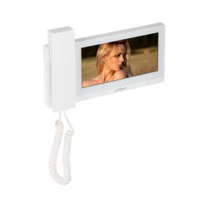 Videointerfon de interior cu receptor IP Wi-Fi Dahua VTH5221E(W)-H, 7 inch, PoE, slot card, alb