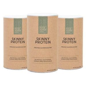Pachet Cură Completă SKINNY PROTEIN – Aminoacizi Esențiali, Slăbire – Organic Superfood Mix, 3x 400g | Your Super
