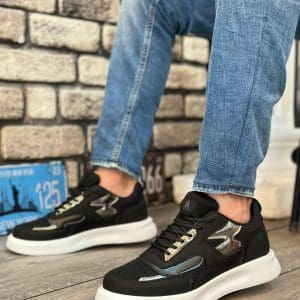 Adidasi barbati casual negri 12242 A18-1