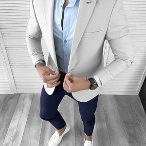 Sacou barbati slim fit gri 020 88-2.3