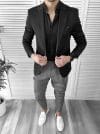 Tinuta barbati smart casual Pantaloni + Camasa + Sacou 10096