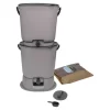 Set 2 coșuri compostare – Bokashi Organko Essential – Gri-Negru, 15.3 L * 2 | Bokashi