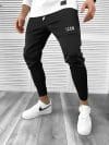 Pantaloni de trening negri conici 10235 N1-4*