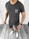 Trening barbati gri inchis pantaloni + tricou 10590 42-4.1