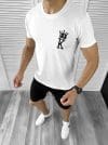 Trening barbati alb/negru pantaloni + tricou 11698 23-5