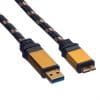 Cablu USB 3.0 la micro USB-B T-T 0.8m GOLD, Roline 11.02.8878