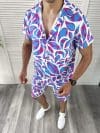 Compleu de vara camasa imprimeu + pantaloni 12002 D11-2