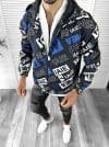 Geaca barbati de toamna cu imprimeu din fas subtire 12173 O4-6