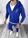 Trening barbati slim fit Pantaloni + Hanorac Albastru 12182 33-1.2.3