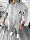 Trening barbati slim fit vatuit Pantaloni + Hanorac gri 12325 75-4