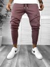 Pantaloni de trening maro conici 12360 D8-3
