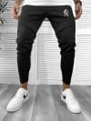 Pantaloni de trening negri silon conici 12374 34-2.1