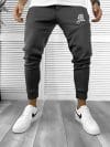 Pantaloni de trening gri inchis silon conici 12375 31-4.3