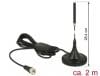 Antena DAB+ 21 dBi activ omnidirectional cu stand F Plug, Delock 12413