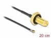 Adaptor SMA bulkhead la MHF® 4L LK 1.37 20cm rezistent la stropire, Delock 12663